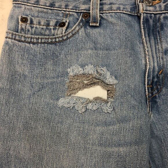 Vintage Levi’s 514 Reworked With Camo Patches Size 5 30x31.5 Made in USA - Picture 6 of 15